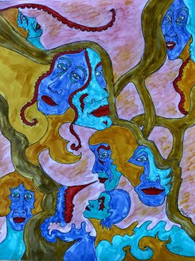 painting: Blue Face