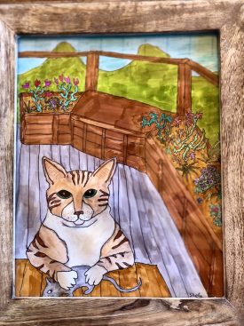 painting: Cat on the Porch