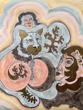 painting: Golden and Curious