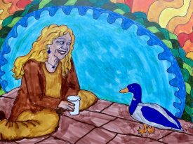 painting: Latte with a Duck