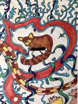 painting: Ring-Tail Cat Wonder