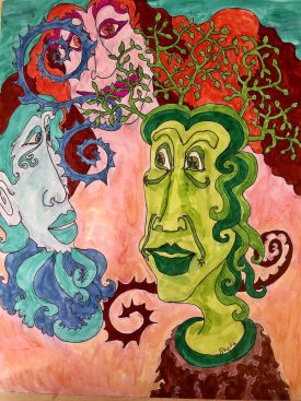 painting: Starry-eyed Trio