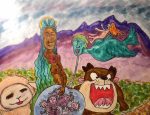 painting: The Trinity of my Personality (with an Unknown Guest)