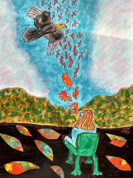 painting: Eagle Circling