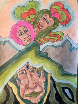 painting: Faces of the Mountain